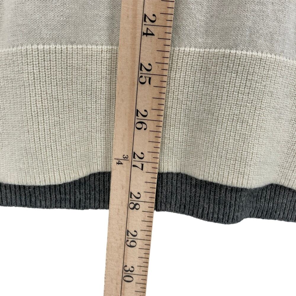 Gap Sweater Womens XS Cream Gray Nylon Long Raglan Sleeve Round Neck Pullover - Picture 12 of 12